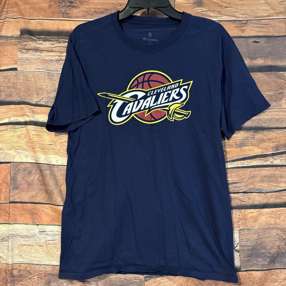 Fanatics Cleveland Cavaliers Shirt Mens Medium Navy Blue NBA Basketball Sword M